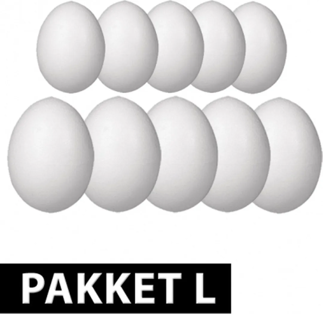 Rayher Piepschuim Eieren 10 Stuks - Wit