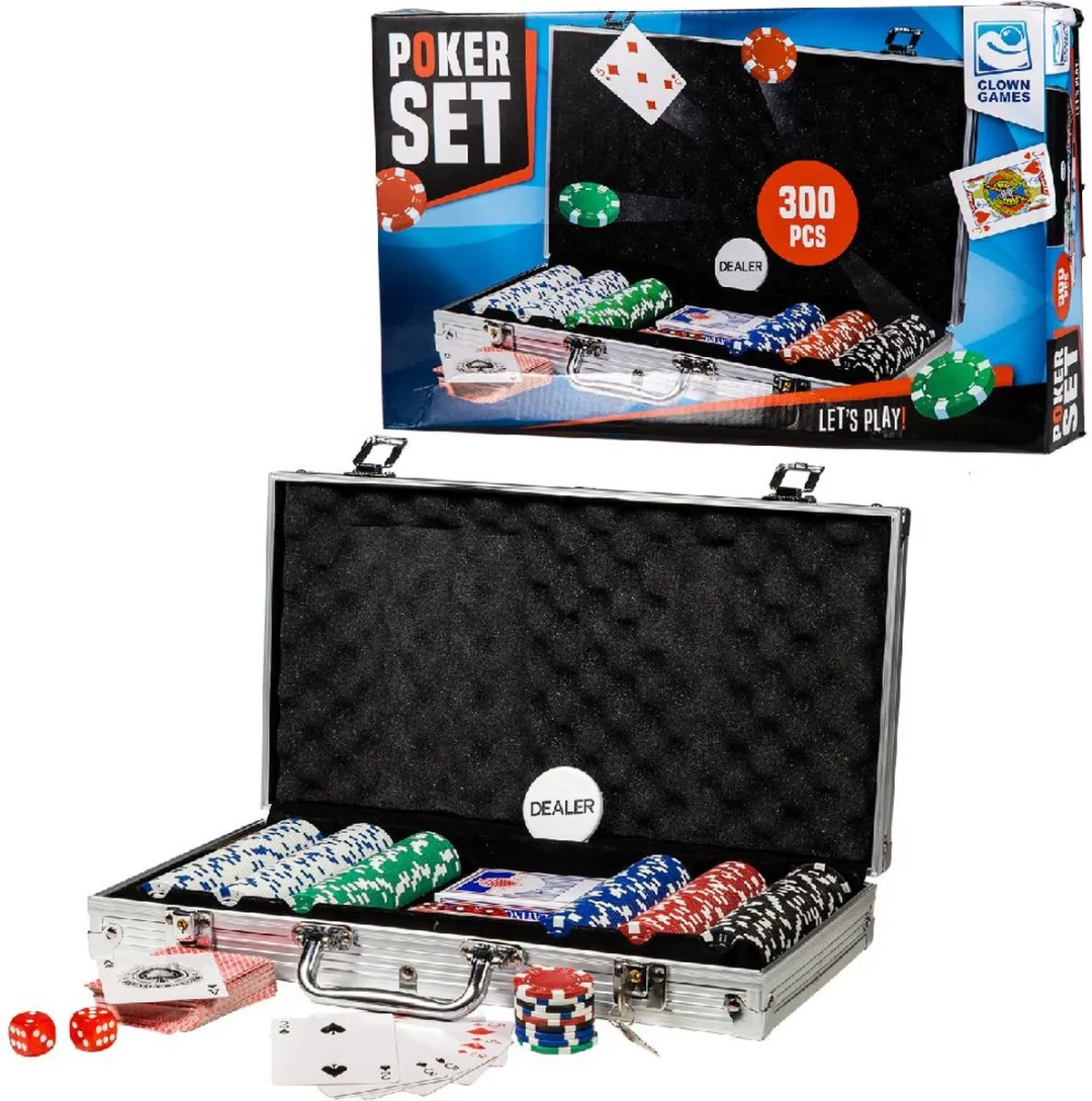 Clown Games Poker Set Alu Koffer 300 Dlg.