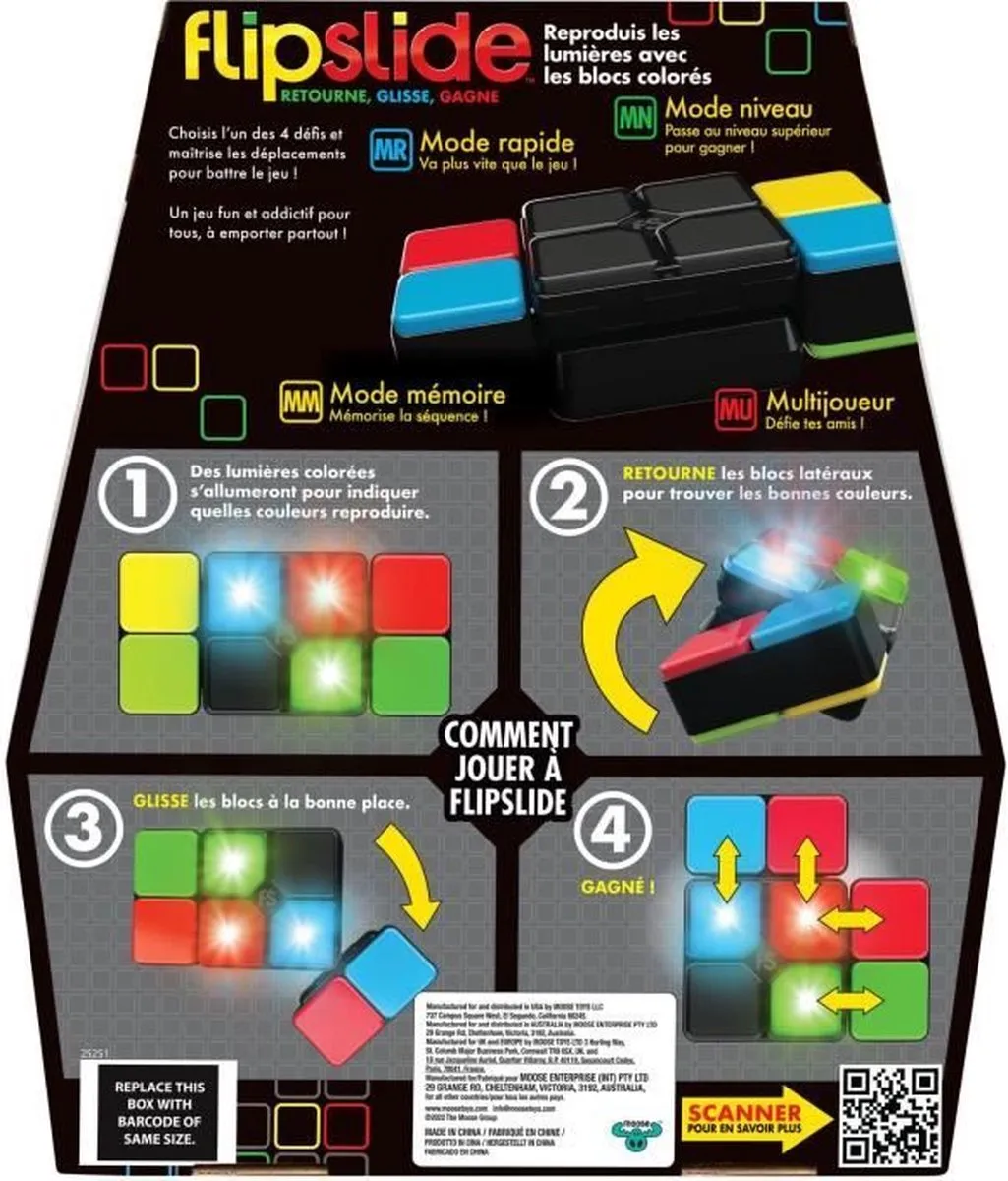 Moose Toys Flipslide Elektronisch Lichtcombinatiespel - Multicolor