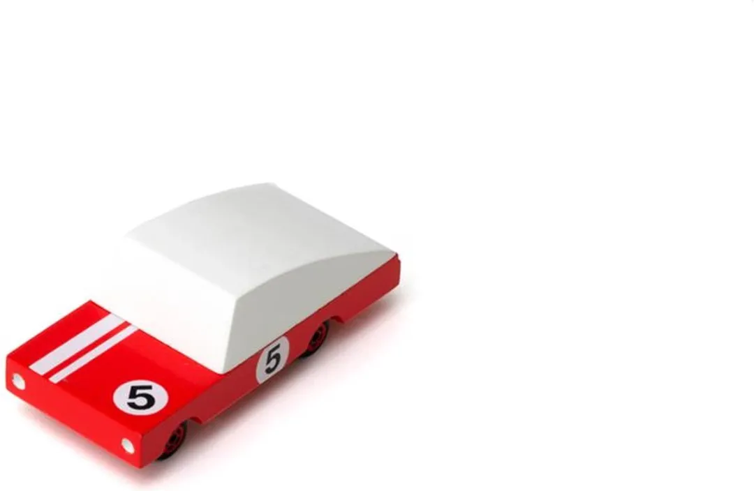 Candylab Candycar World RACER Red #5 CNDF195 - Houten Diecast - 3+