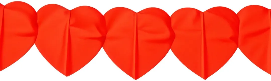 Hartjes slinger - Rood - 16m - Papier