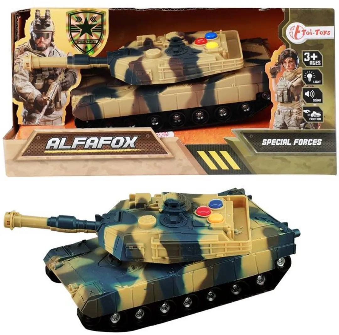 Toi-Toys Militaire Tank 17cm - Groen/Geel