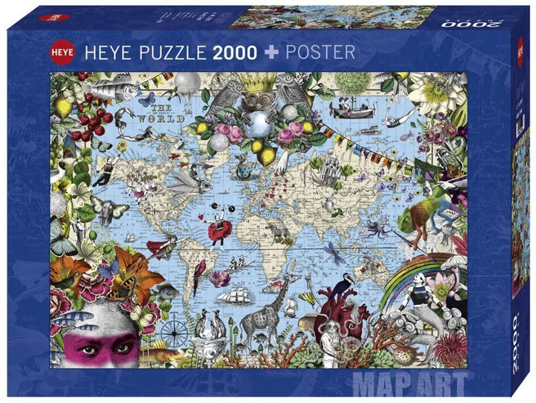 Heye Puzzel Quirky World 2000 Stuks - Multicolor