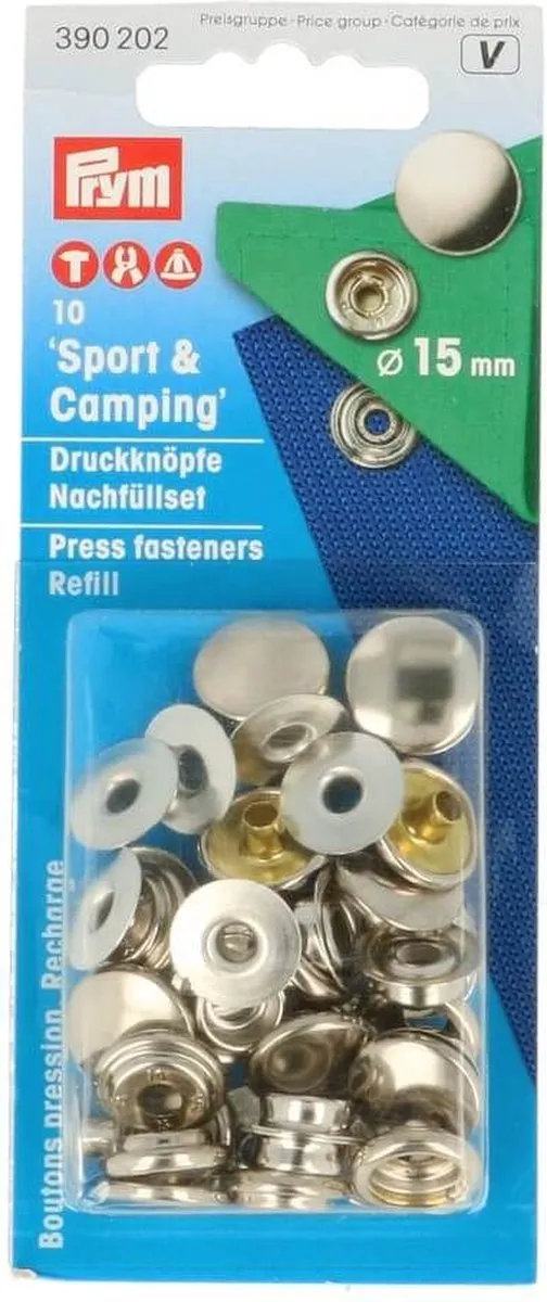 Prym Navullingen Naaivrij Drukknoop 15mm - 10 Stuks - Zilver - afbeelding 6 van 6