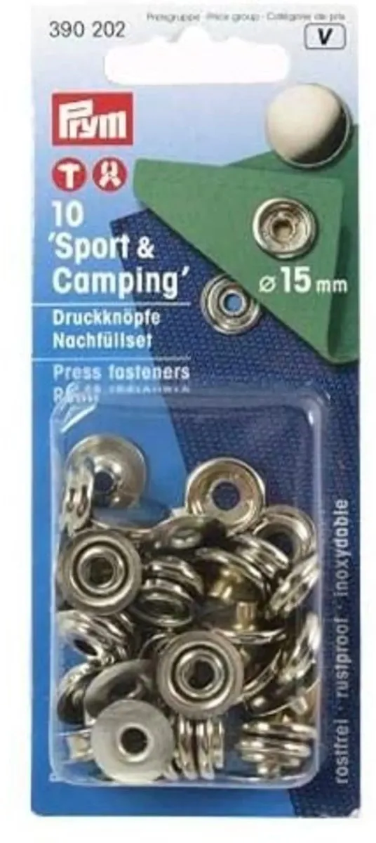 Prym Navullingen Naaivrij Drukknoop 15mm - 10 Stuks - Zilver
