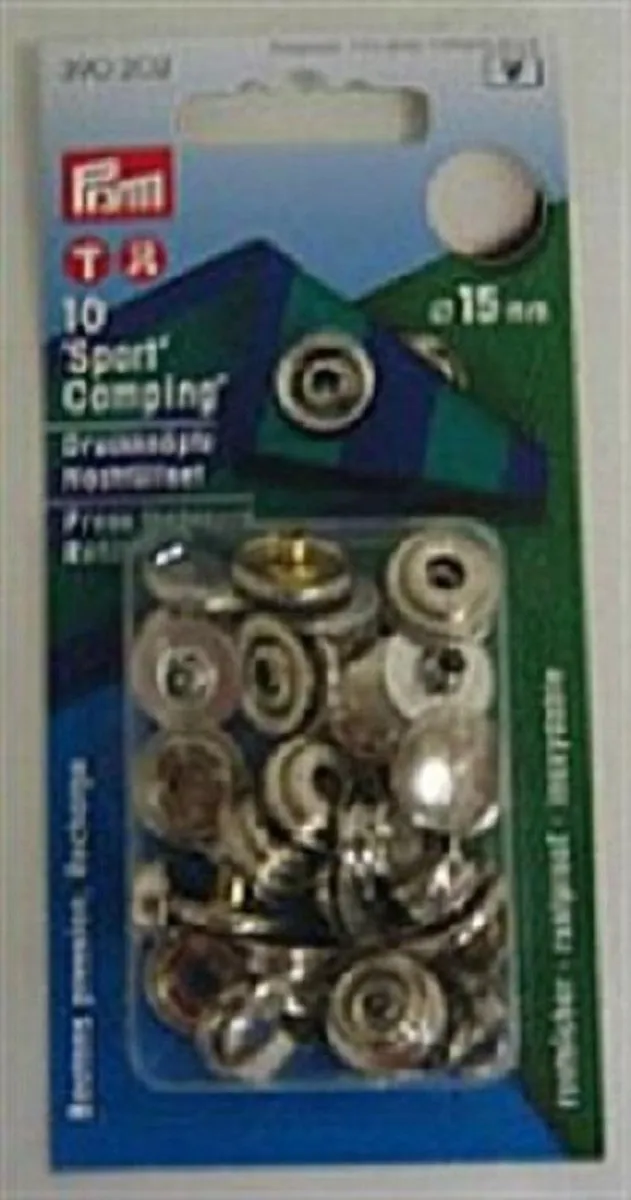Prym Navullingen Naaivrij Drukknoop 15mm - 10 Stuks - Zilver