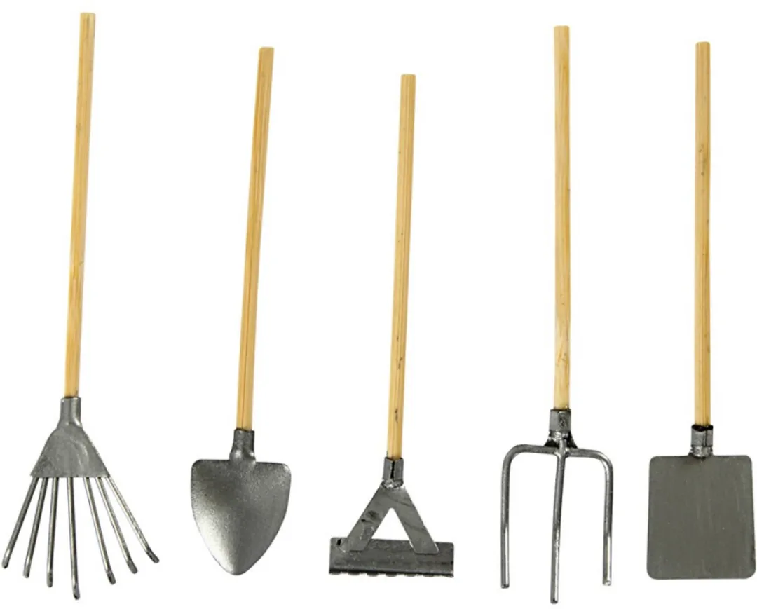 Creativ Company Miniatuur Tuingereedschap - 5 Stuks