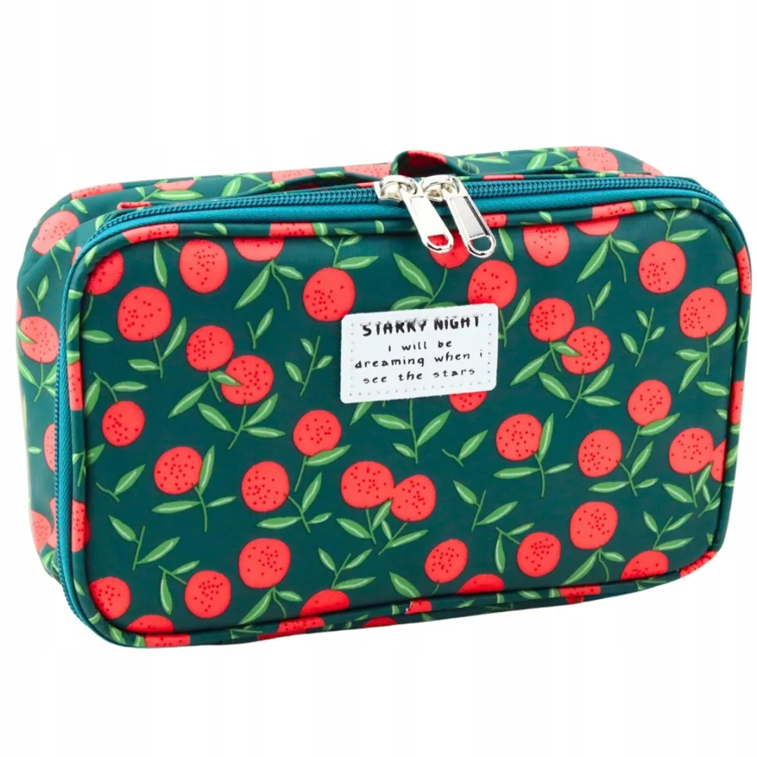 Lean Toys Cosmetica Tas Etui - Kersen - 22,5 cm - afbeelding 2 van 3
