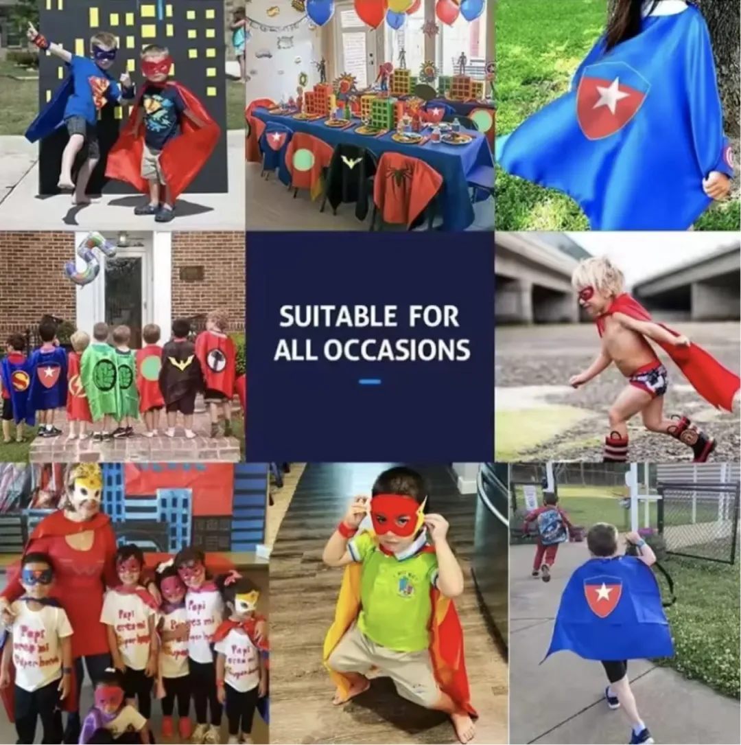 Superheld Thor Cape + Masker One Size - Dondergod - Thor Hamer - Thor thema-outfit - Kinder Thor - Kinderfeestkleding - Superheld - Cadeau - Halloween - Kind - Unisex - Avengers - Mantelpak - Gerechtigheid - Thor's kracht