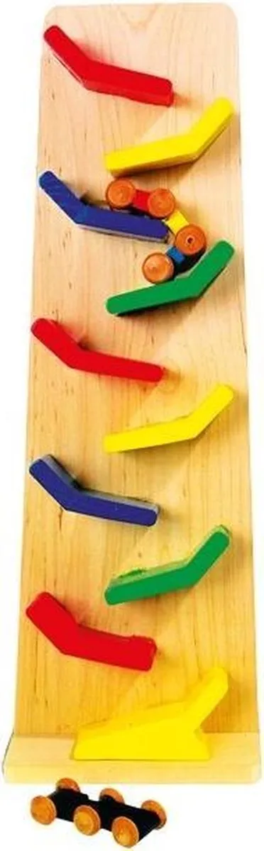 Small Foot Houten Zigzag Autobaan Toren - 4-delig - afbeelding 6 van 6