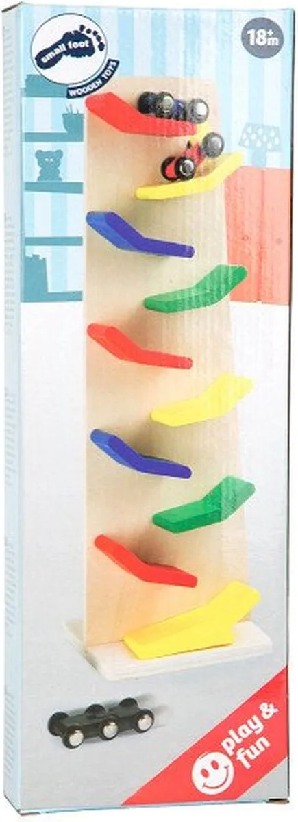 Small Foot Houten Zigzag Autobaan Toren - 4-delig - afbeelding 2 van 6