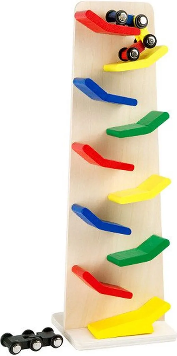 Small Foot Houten Zigzag Autobaan Toren - 4-delig - afbeelding 3 van 6