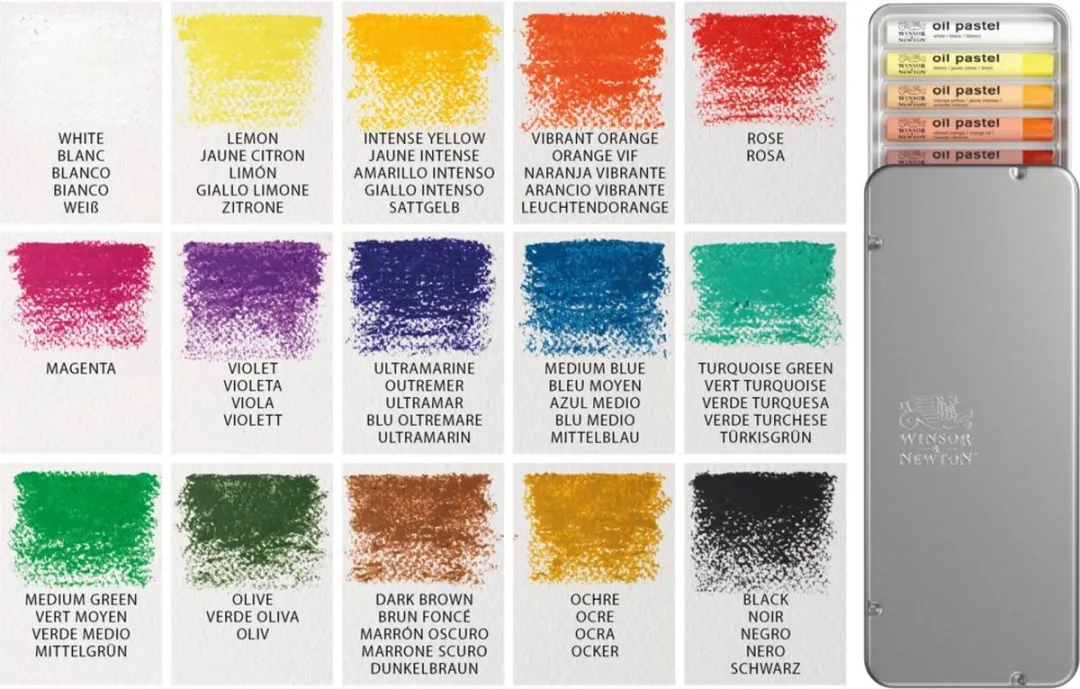 Winsor & Newton 1890001 Oliepastel Set - 15 Stuks