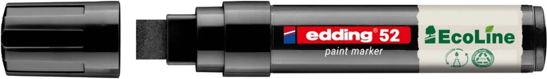 edding 52 EcoLine Lakmarker Zwart - 10 Stuks