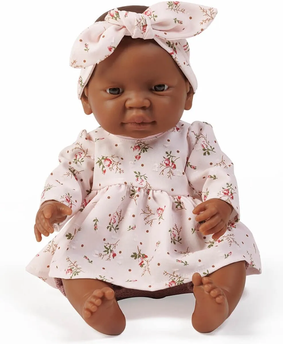 Eurekakids Babypop Meisje 45cm - Roze jurk & haarband