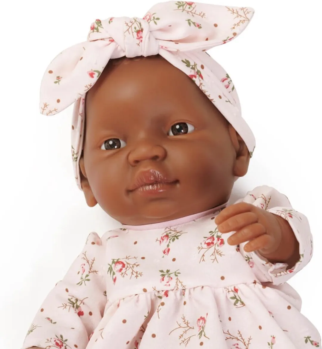 Eurekakids Babypop Meisje 45cm - Roze jurk & haarband