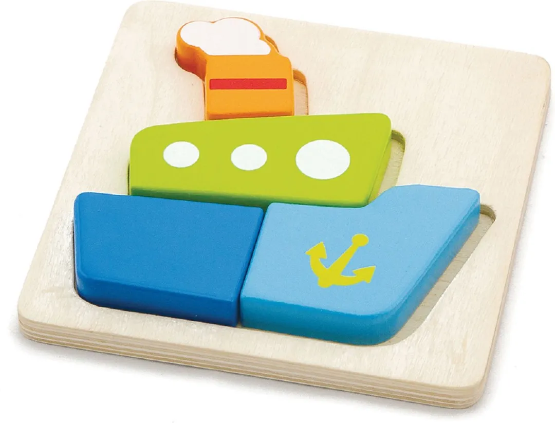 Viga Toys Vormenpuzzel Schip 70-delig