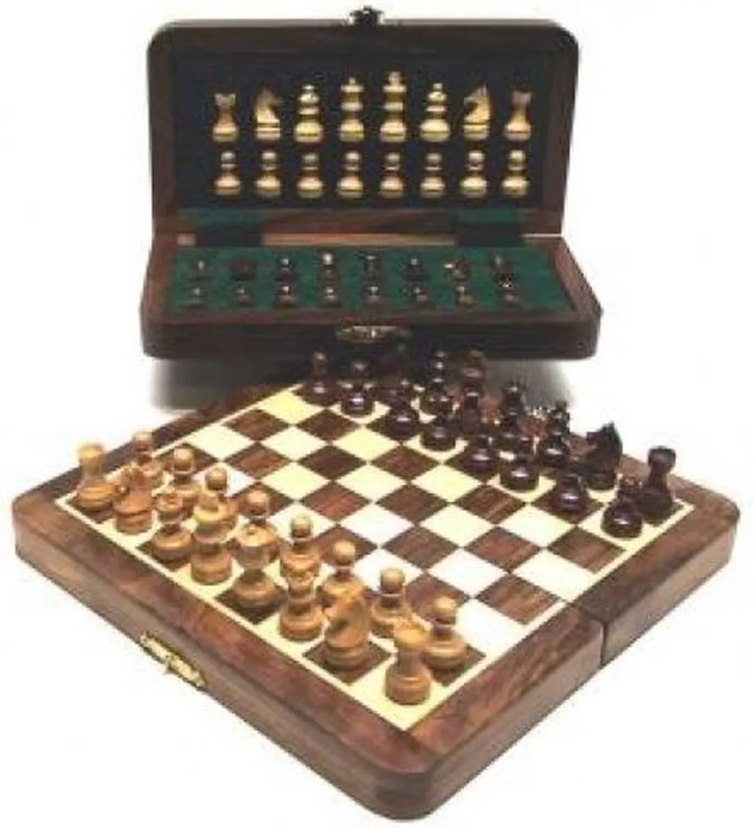 HOT Games Schaakspel Magnetisch Acacia 25x13cm