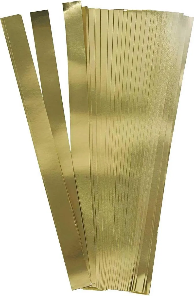 Creativ Company Creotime Papieren Stroken - Goud - 100 Stuks