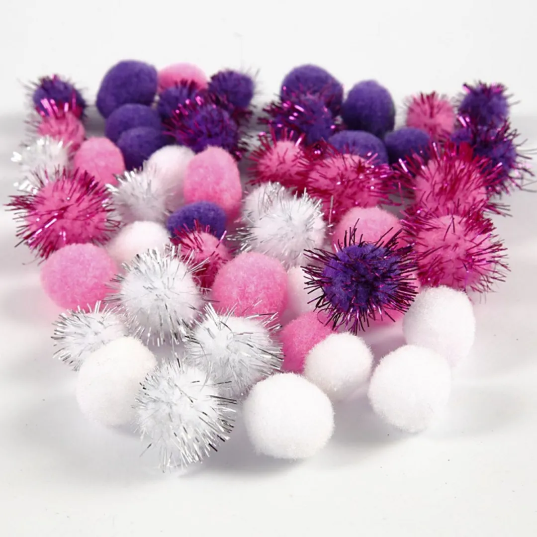 Creativ Company Pompons Paars 15-20mm