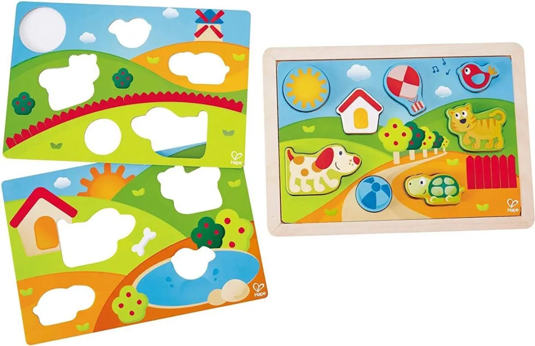 Hape Pepe & Friends Sonnental Puzzle 12 Stuks