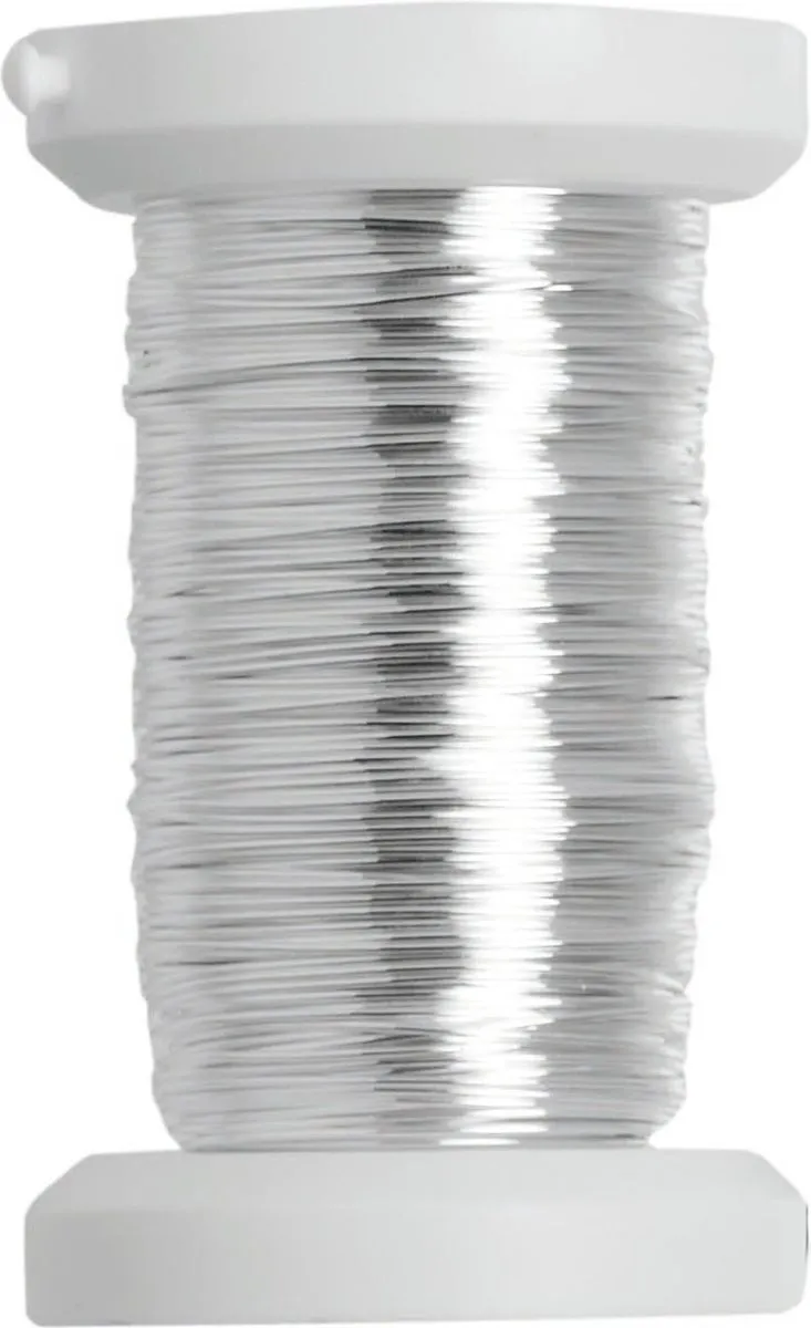 Glorex Hobby Binddraad 0,4mm - 40m - 2 Stuks Zilver Metallic