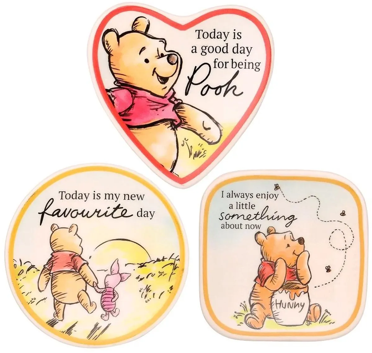 Disney Winnie de Pooh 3-delige Mini Trinket Set - Multicolor
