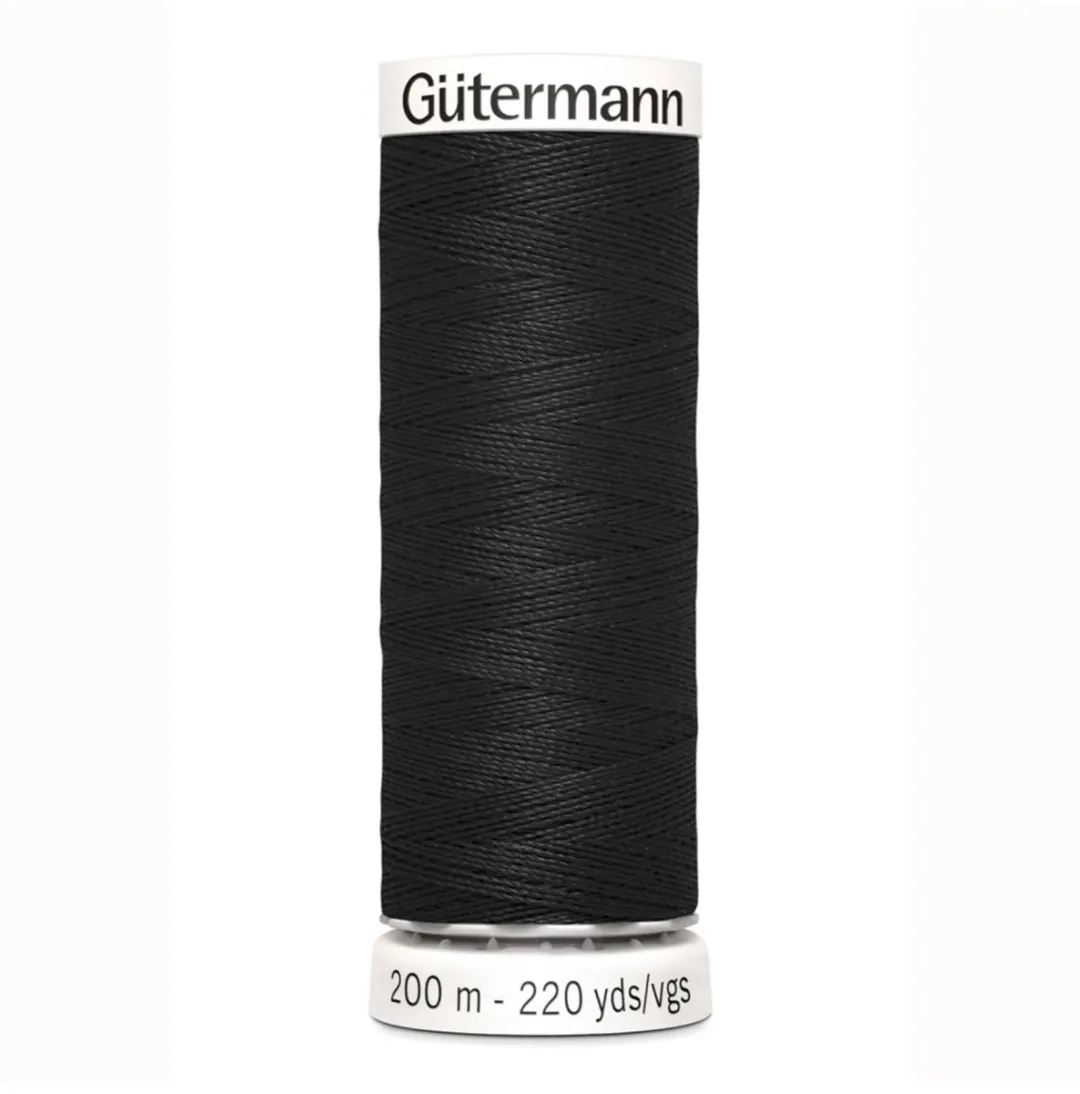 Gutermann Naaigaren 200m - Zwart - afbeelding 6 van 6