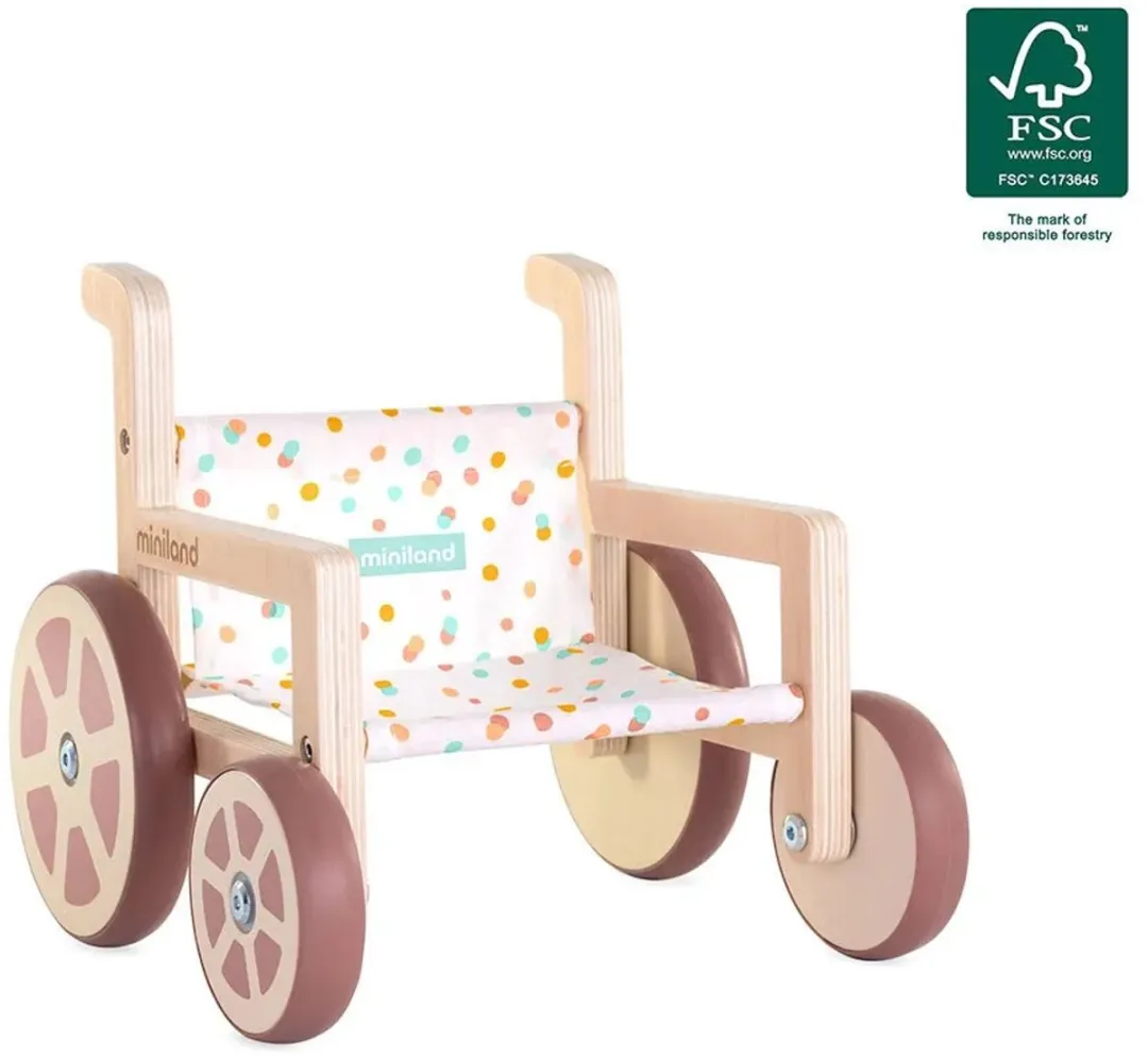 Miniland Rolstoel voor Poppen 8413082311834 - Multicolor