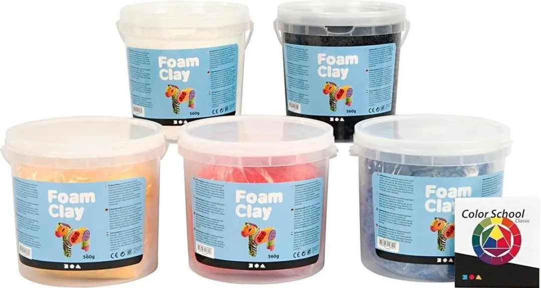 Foam Clay Primaire Kleuren Multicolor - 2800g (5x560g)