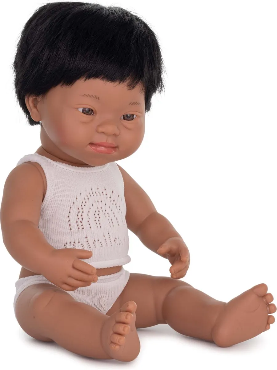 Miniland Latijns Amerikaans Jongen Down Syndroom Pop 38cm - Multicolor - afbeelding 2 van 2