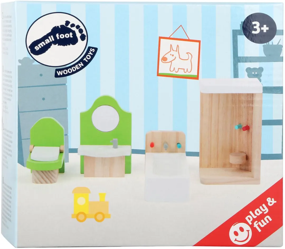 Small Foot Houten Poppenhuis Meubeltjes Badkamer - 4-delig - Wit