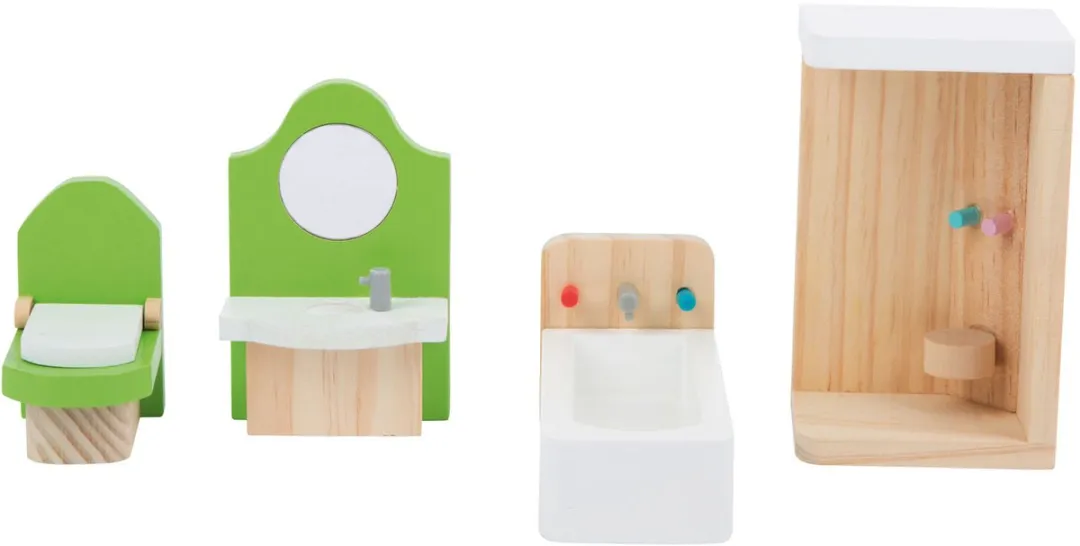 Small Foot Houten Poppenhuis Meubeltjes Badkamer - 4-delig - Wit