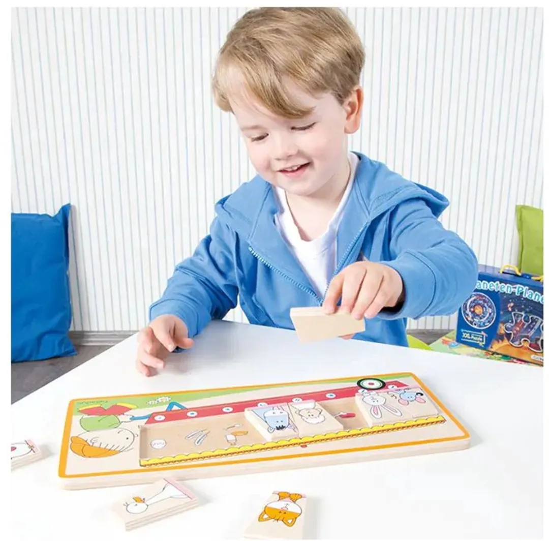 Beleduc Houten Legpuzzel Jonge Dieren 8 Stuks - Multicolor