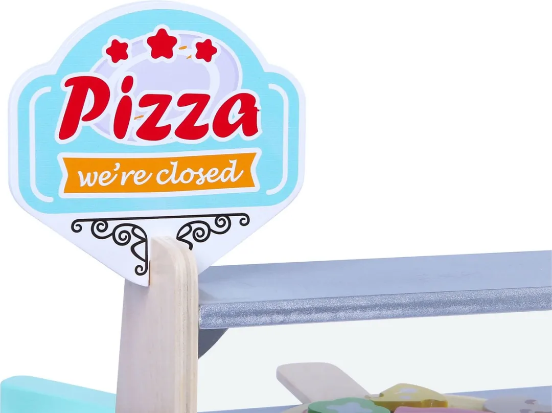 ECOTOYS Houten Pizzeria Speelgoed - Regenboog