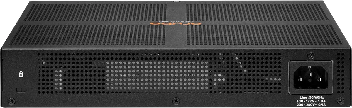 HP Aruba 6100 12G Class4 PoE Switch - 12 PoE-poorten - Zwart