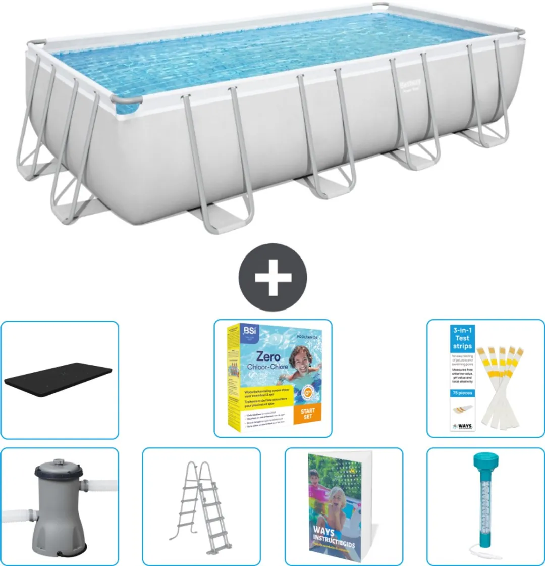 Bestway Power Steel Zwembad 488x244x122cm