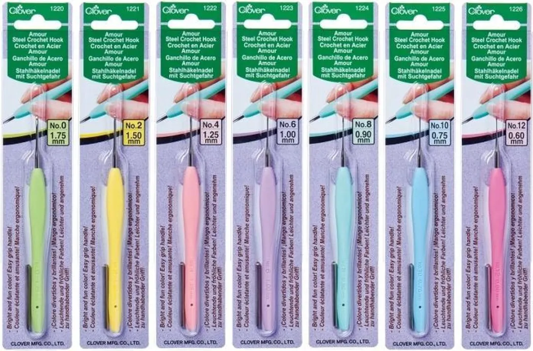 Clover Amour Haaknaald 0.60mm - 3 Stuks Multikleur