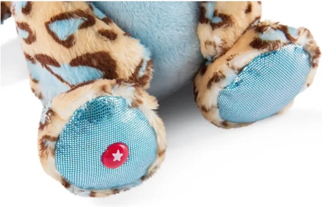 Nici Luipaard Lassi Pluche Knuffel 25cm - Beige/Blauw