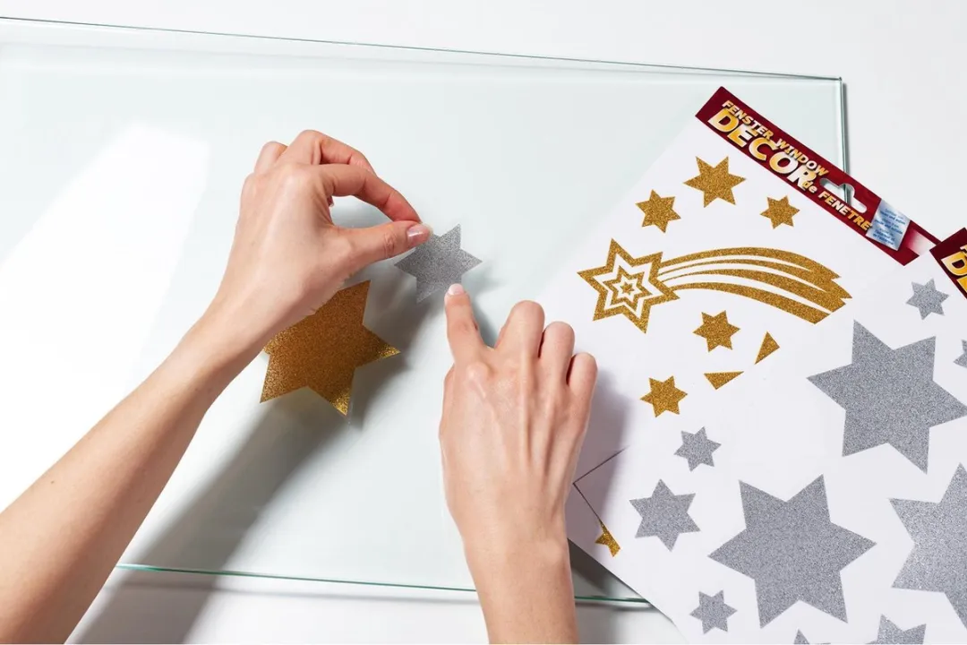 Herma Raamstickers Kerst Sterren - 15 Stuks Zilver