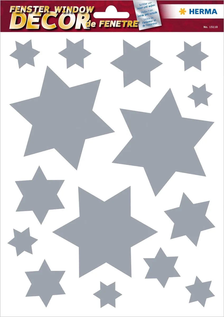 Herma Raamstickers Kerst Sterren