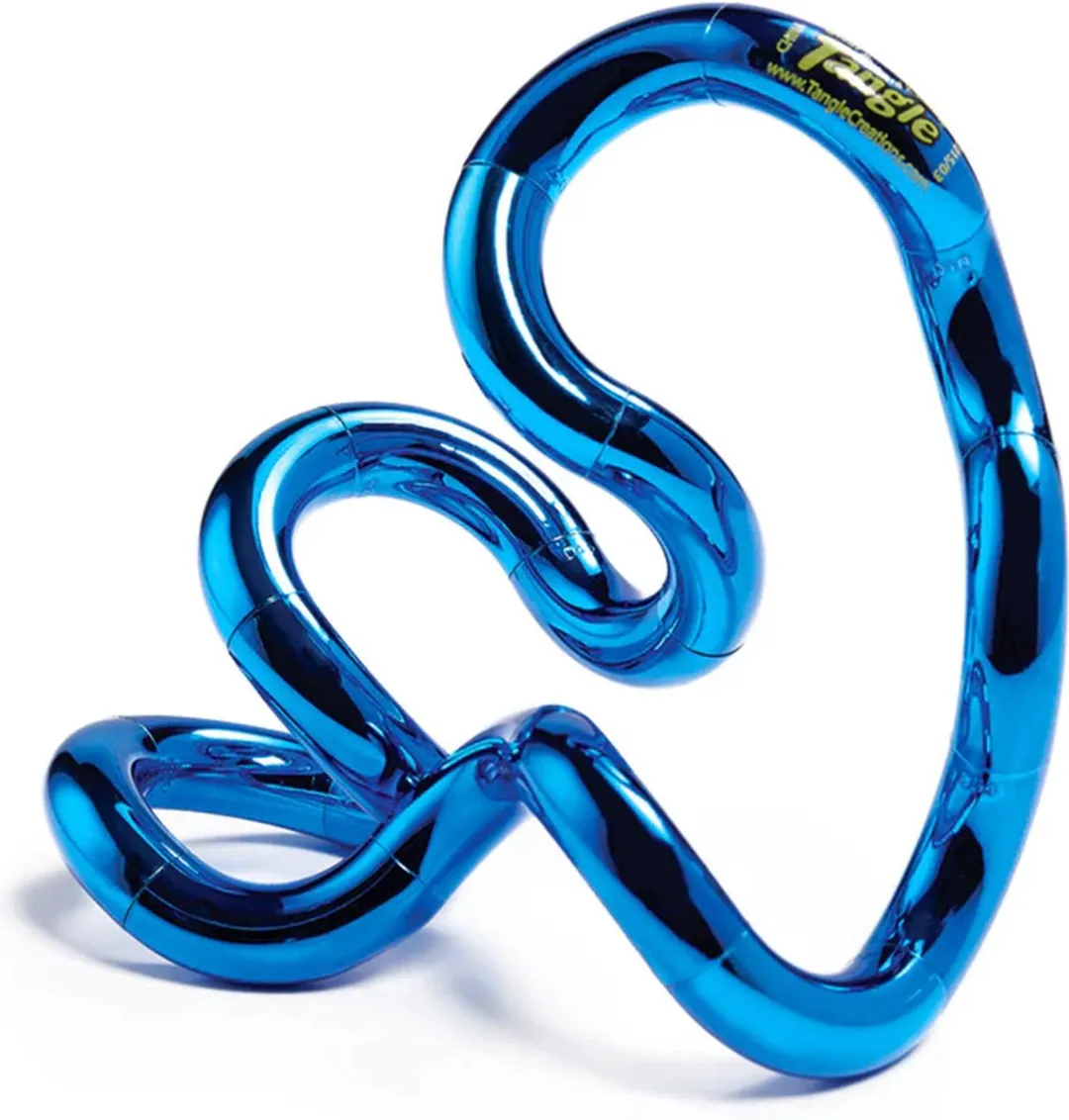 Tangle Metallic Junior - blauw - The Original Fidget