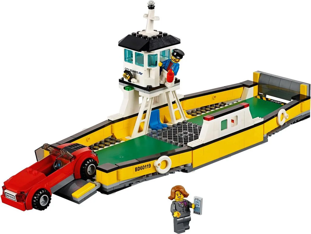 LEGO City 60119 Veerpont - 301 Stukken - 2 Minifiguren - Blauw