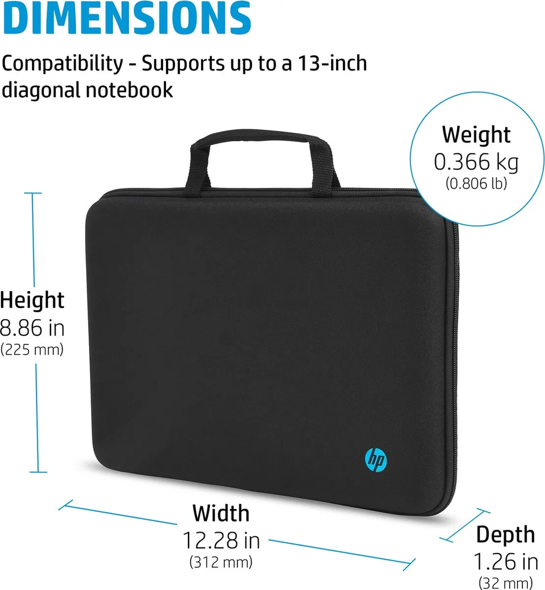 HP Mobility 11,6-inch Laptophoes 15,6" - Zwart