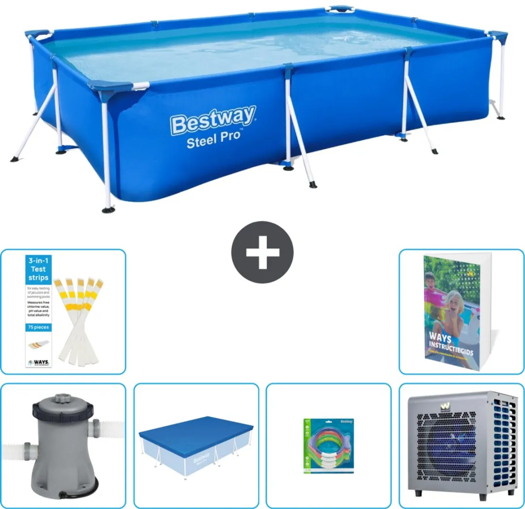 Bestway Steel Pro Zwembad 300x201x66cm Blauw