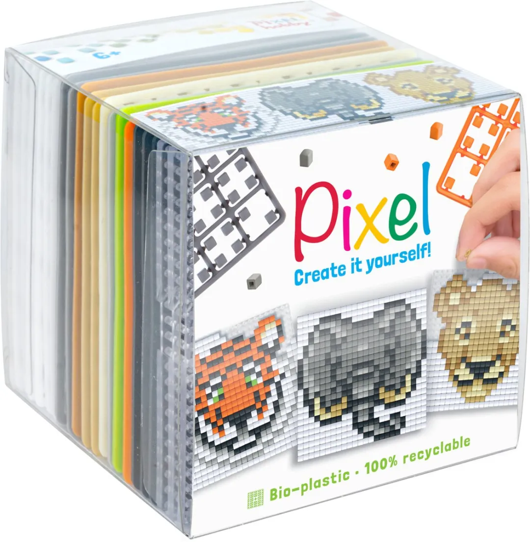 Pixelhobby Kubus Wilde Dieren 3 Stuks