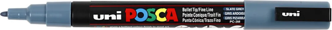 Posca PC3M Verfstift - Leisteengrijs