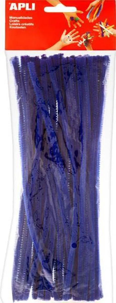 Apli Kids Chenille Draad Pijpenragers Blauw 6mm x 30cm