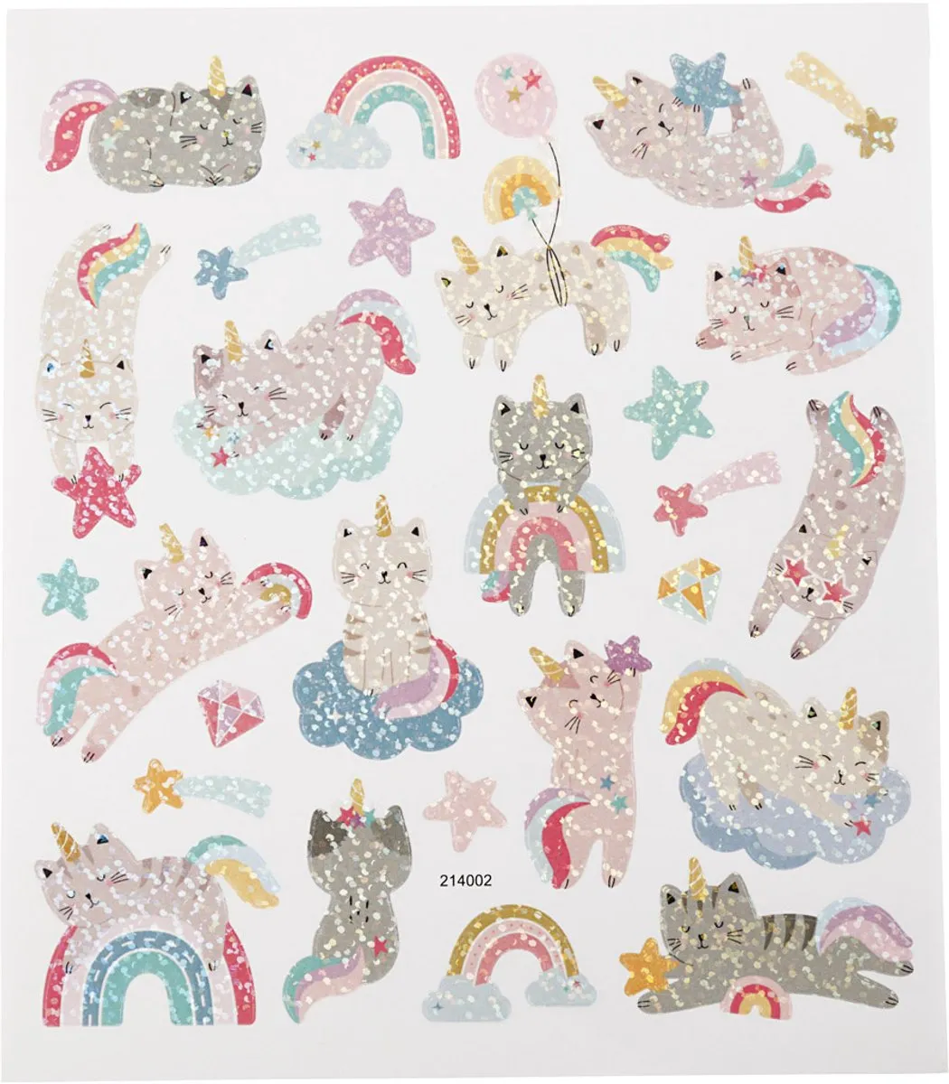 Creativ Company Unicorn Katten Stickers 15x16,5cm
