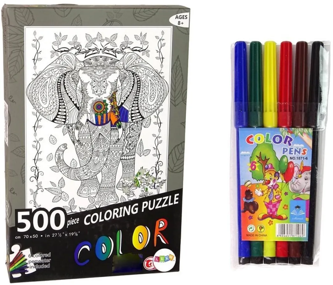 Lean Toys Olifant Kleurpuzzel 500 Stuks